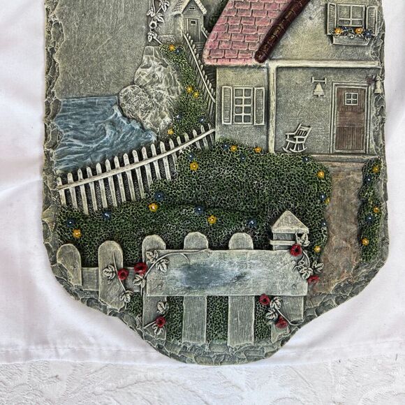 Lighthouse & Cottage Coastal Scene Wall Plaque *Personalize* Wall Hanging Heavy - Picture 8 of 9